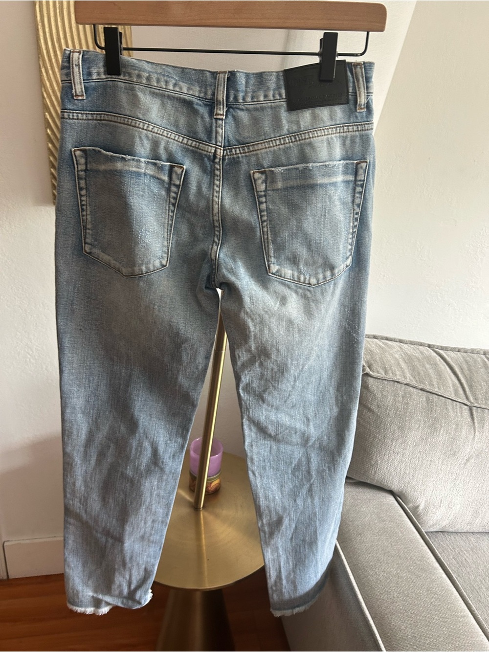 One Teaspoon Jeans Awesome Baggies in Hendrixe Distressed Size 27 Raw Hem - Picture 3 of 10